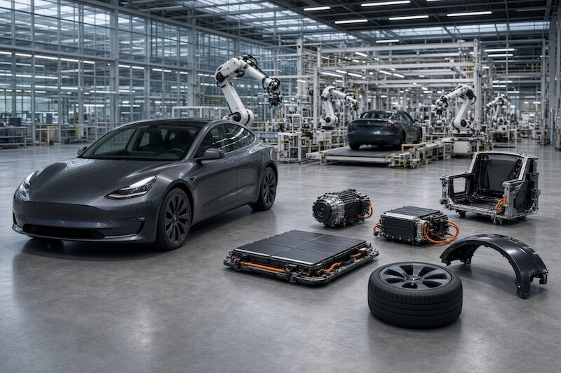 Tesla Model 3 erhält Inverter-Technik aus dem Cybercab